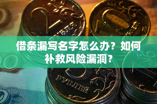 武汉借条漏写名字怎么办？如何补救风险漏洞？