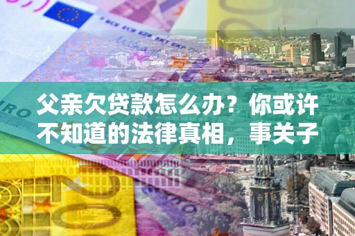 武汉父亲欠贷款怎么办？你或许不知道的法律真相，事关子女未来