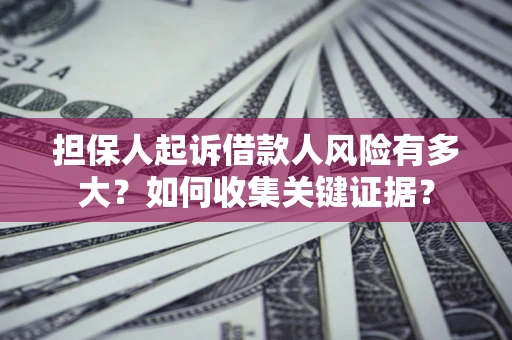 武汉担保人起诉借款人风险有多大？如何收集关键证据？