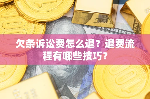 武汉欠条诉讼费怎么退？退费流程有哪些技巧？