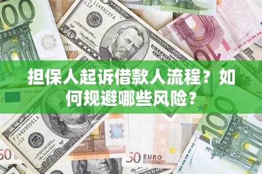 武汉担保人起诉借款人流程？如何规避哪些风险？